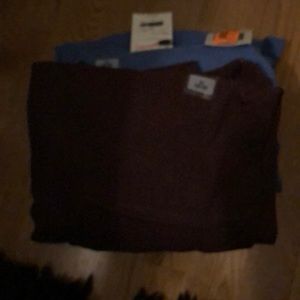 XL long sleeve T shirts  (1) Burgundy and (3) blue